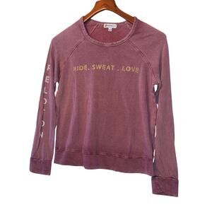 PELOTON  Emb Raglan  Sweatshirt Pullover sz small